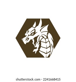 Dragon vector icon illustration design logo template