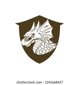 Dragon vector icon illustration design logo template