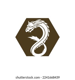 Dragon vector icon illustration design logo template