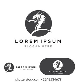 Dragon vector icon illustration design logo template