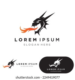 Dragon vector icon illustration design logo template
