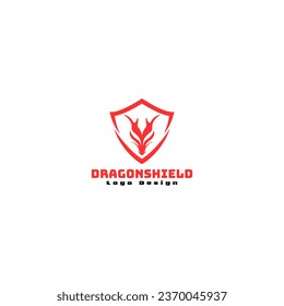 Dragon vector icon illustration design logo template.