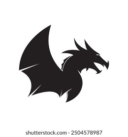 Dragon vector icon illustration design logo template
