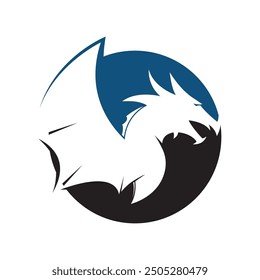 Dragon vector icon illustration design logo template
