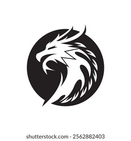 Dragon vector icon illustration design logo template