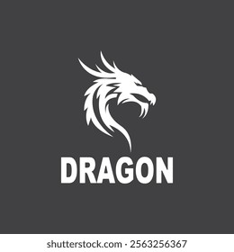 Dragon vector icon illustration design logo template
