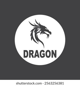 Dragon vector icon illustration design logo template