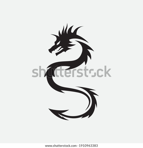 Dragon\
vector icon illustration design logo\
template