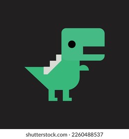 dragon vector icon illustration green color