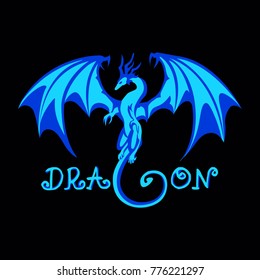 Dragon vector illustration.