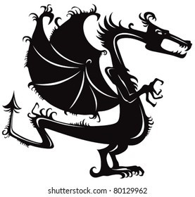 Dragon. Vector illustration.