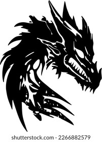 Wildtierkopf, Vektorgrafik, schwarze Farbe.