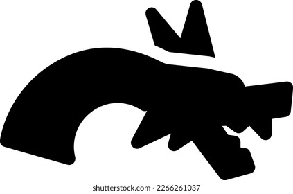 dragon Vector illustration on a transparent background. Premium quality symmbols. Glyphs vector icons for concept and graphic design.