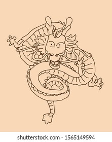 dragon vector illustration for t-shirt design