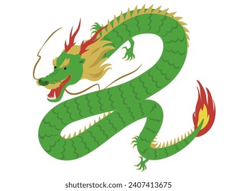 Dragon vector illustration Zodiac sign