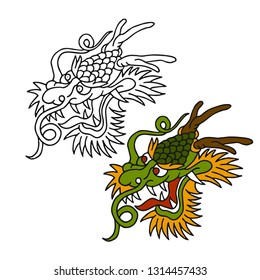 dragon in vector image
