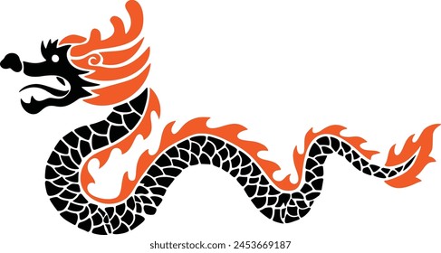 dragon vector image for background or project