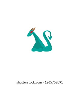 Dragon vector isolated flat icon