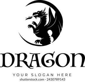Dragon vector logo creative design 