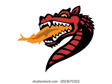 Dragon vector logo illustration design logo template