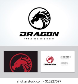 Dragon Vector Logo Template.