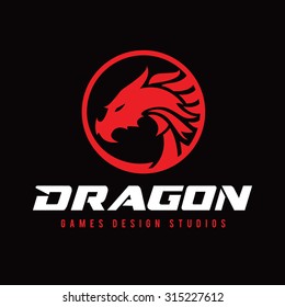 Dragon Vector Logo Template.