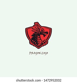 Dragon - vector logo/icon illustration design mascot