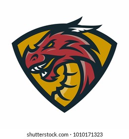 dragon - vector logo/icon illustration mascot