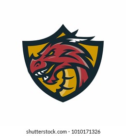 dragon - vector logo/icon illustration mascot