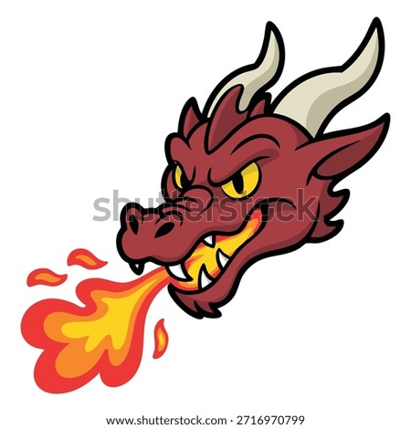 Dragon vector mascot character design isolated vector illustration on white background