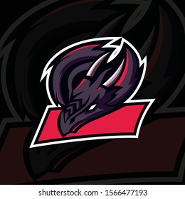 dragon vector mascot logo design with modern illustration concept style for badge, emblem and tshirt printing. devil illustration for sport and esport team.
