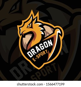 dragon vector mascot logo design with modern illustration concept style for badge, emblem and tshirt printing. devil illustration for sport and esport team.