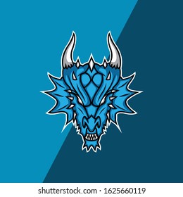 dragon vector mascot logo design with modern illustration concept style for badge, emblem and tshirt printing. angry dragon illustration for sport and esport team.