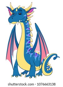 Dragon, vector, on white background
