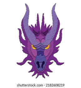dragon vector sketch illustration, scribble art
