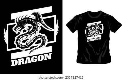 dragon vector t shirt design editable template