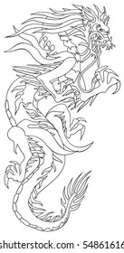 Dragon in vector 