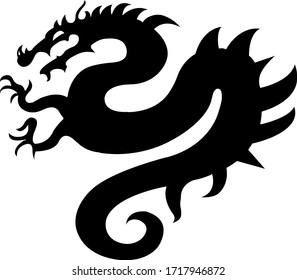 Dragon Vector Tribal Tattoo Flash Art