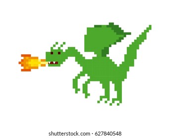 dragon video game pixelated character