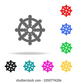 dragon wheel icon. Elements of religion multi colored icons. Premium quality graphic design icon. Simple icon for websites, web design, mobile app, info graphics on white background