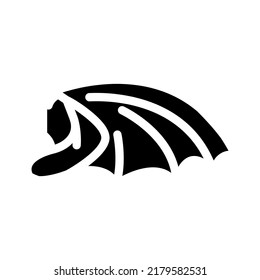 dragon wing glyph icon vector. dragon wing sign. isolated symbol illustration