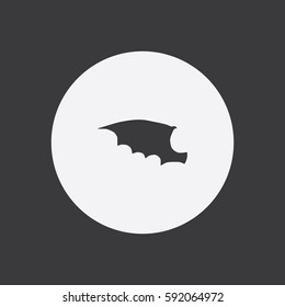 Dragon Wing icon silhouette vector illustration