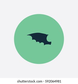 Dragon Wing icon silhouette vector illustration