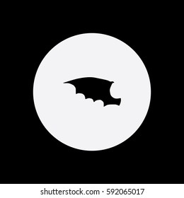 Dragon Wing icon silhouette vector illustration