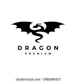 dragon wing logo vector icon illustration