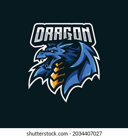 Dragon Wing Mascot illustration for Esport Gaming Team Logo Design