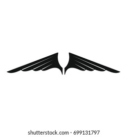 Dragon wings black simple silhouette icon vector illustration for design and web isolated on white