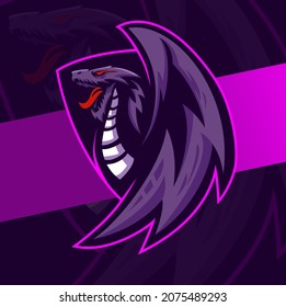 dragon with wings mascot esport logo character design for gaming logo team