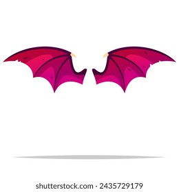 Dragon wings vector isolated illustration