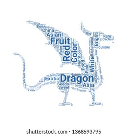 dragon word cloud. tag cloud about dragon